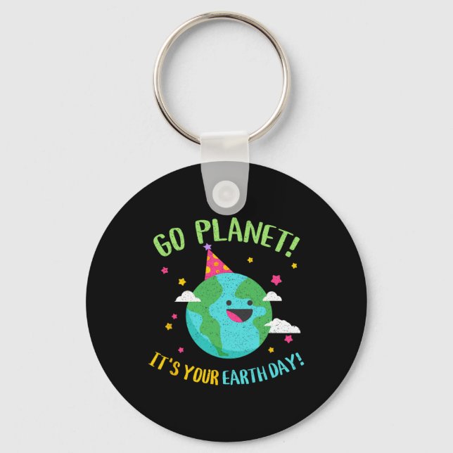 Porte-clés Happy Jour des terres Go Planet Funny Professeur d (Recto)