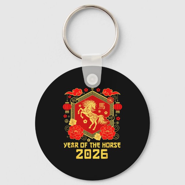 Porte-clés Happy Lunar Chinese New Year Of The Horse 2026 Zod (Recto)