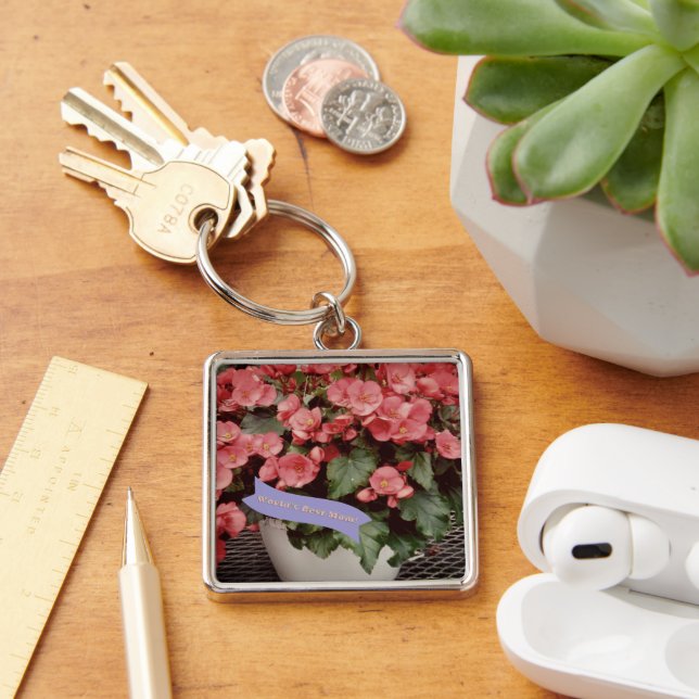 PORTE-CLÉS HAPPY MOTHER'S DAY KEY CHAIN /LARGE,SQUARE (Bureau)