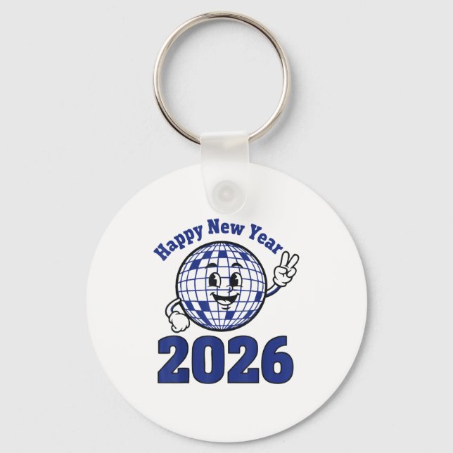 Porte-clés Happy New Year 2026 Celebration Design  (Recto)