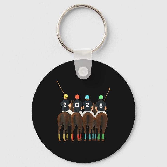 Porte-clés Happy New Year 2026 Horse Lo Team Funny Srt Lovers (Recto)