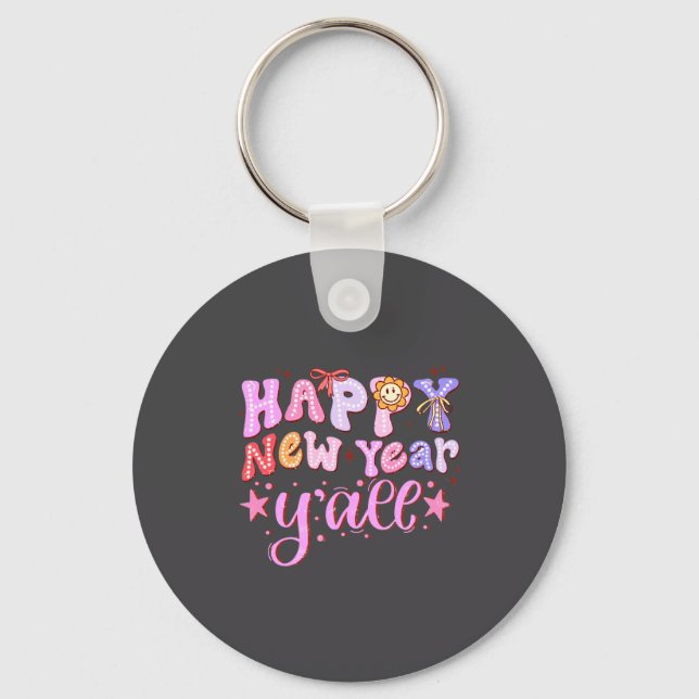 Porte-clés Happy New Year 2026 Party Countdown New Years Y'al (Recto)