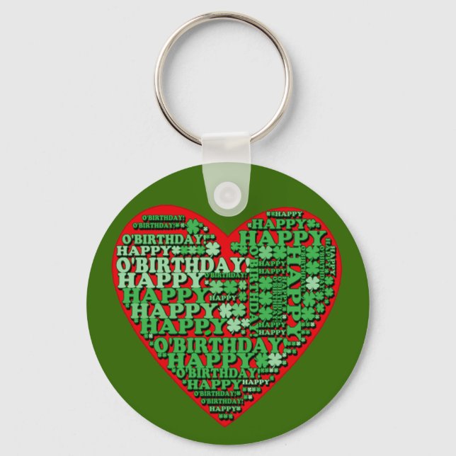 Porte-clés Happy O'Birthday Jour de la Saint Patrick Tshirt d (Recto)