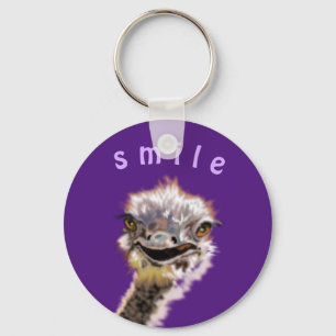 Porte-clés Happy Ostrich - Choisissez votre couleur préfér