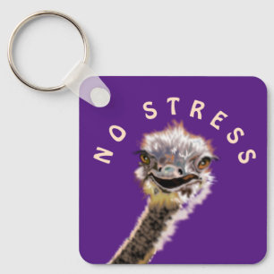 Porte-clés Happy Ostrich No Stress Porte - clé Vos couleurs T