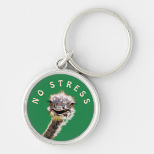 Porte-clés Happy Ostrich No Stress Porte - clé Votre couleur