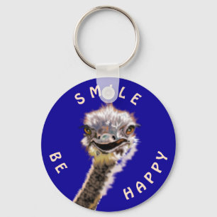 Porte-clés Happy Ostrich - Smile - Be Happy