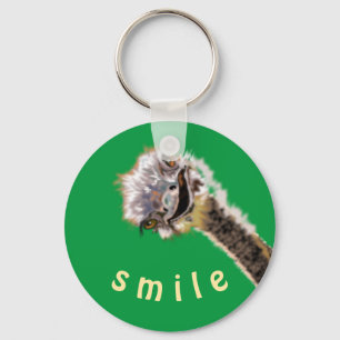 Porte-clés Happy Ostrich - Smile - Choisissez vos couleurs
