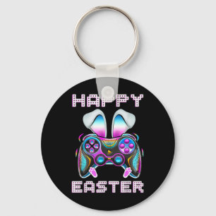 Porte-clés Happy Pâques contrôleur de jeu vidéo Funny Gamer B