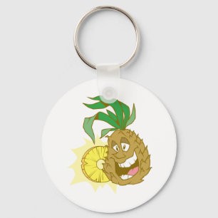 Porte-clés happy pineapple character dude