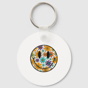 Porte-clés Happy Retro Daisy Smile Face Preppy Hommes esthéti