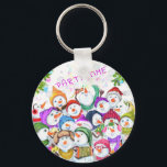 Porte-clés Happy Snowmans Christmas Porte - clé Texte personn<br><div class="desc">Porte - clés de Noël avec Happy Snowmans Fête de Noël Dessin amusant Snowman Porte - clé et texte - Personnalisable - ou Choisissez / Ajouter votre texte unique / Police / Couleur - Faites votre cadeau spécial - Redimensionnez et déplacez ou supprimez et ajoutez des éléments / image avec...</div>