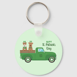 Porte-clés Happy St Patricks Day Wire Fox Terrier Dog