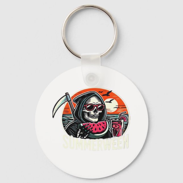 Porte-clés Happy Summerween Grim Reaper Watermelon Summer Hal (Recto)