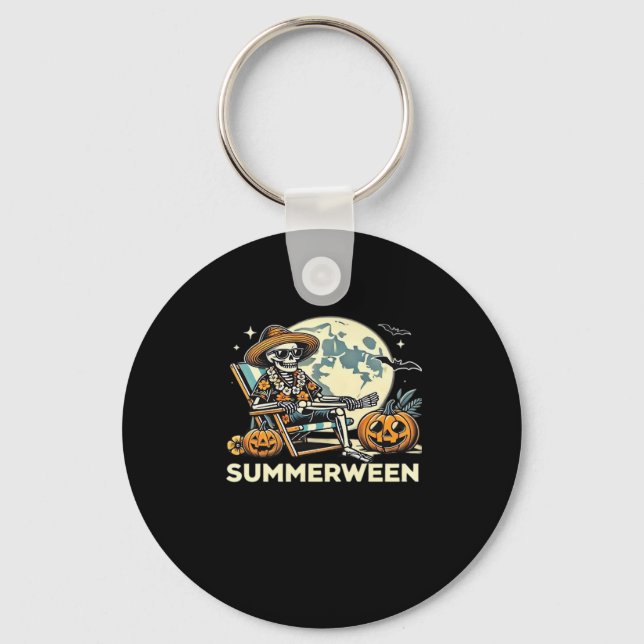 Porte-clés Happy Summerween Skeleton Drink été Halloween F (Recto)