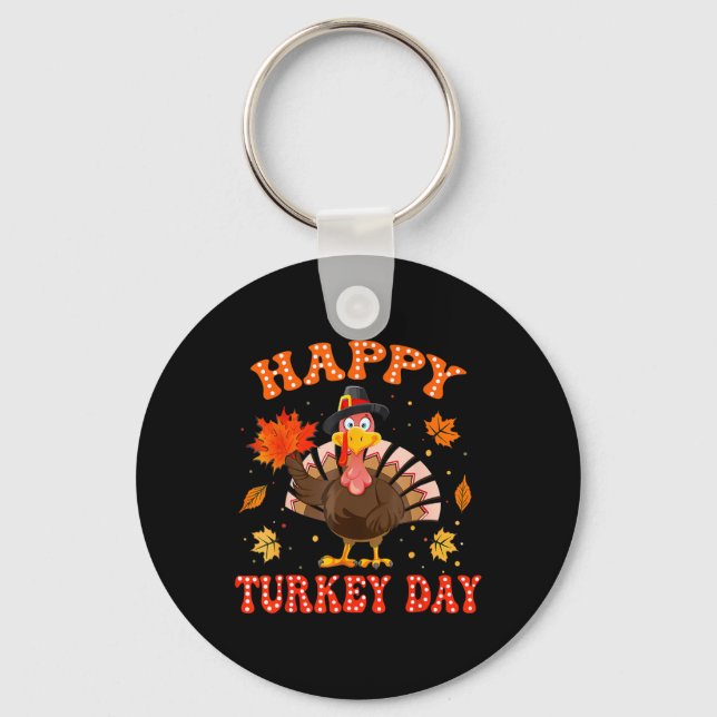 Porte-clés Happy Turkey Day Shirt For Women Happy Thanksgivin (Recto)