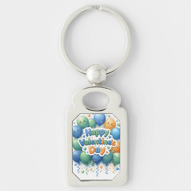 Porte-clés Happy Valentine’s Day Keychain | Romantic Love Key (Devant)