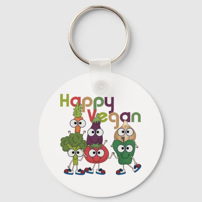 Porte-clés Happy Vegan (Recto)