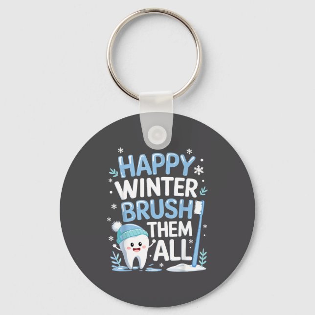 Porte-clés Happy Winter Bruhem All Teeth Dental Dentist Chris (Recto)