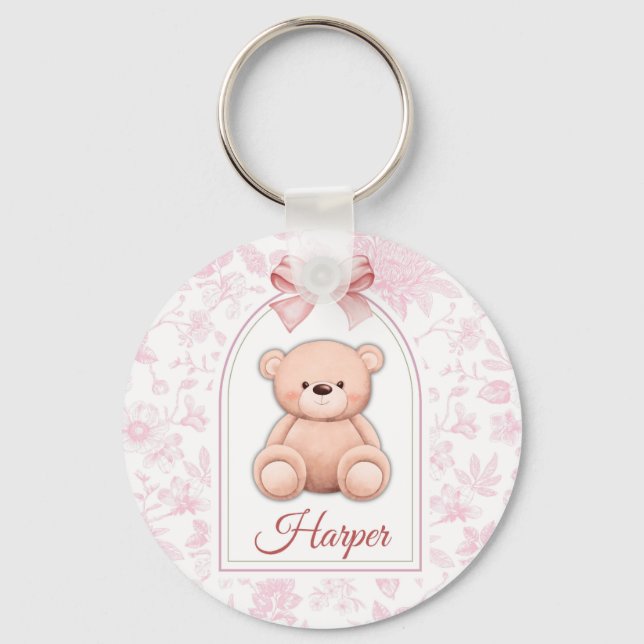 Porte-clés Harper | Conception personnalisée d'ours en peluch (Recto)