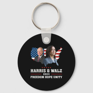 Porte-clés Harris W 2024 Freedom Hope Unity Political Kamala