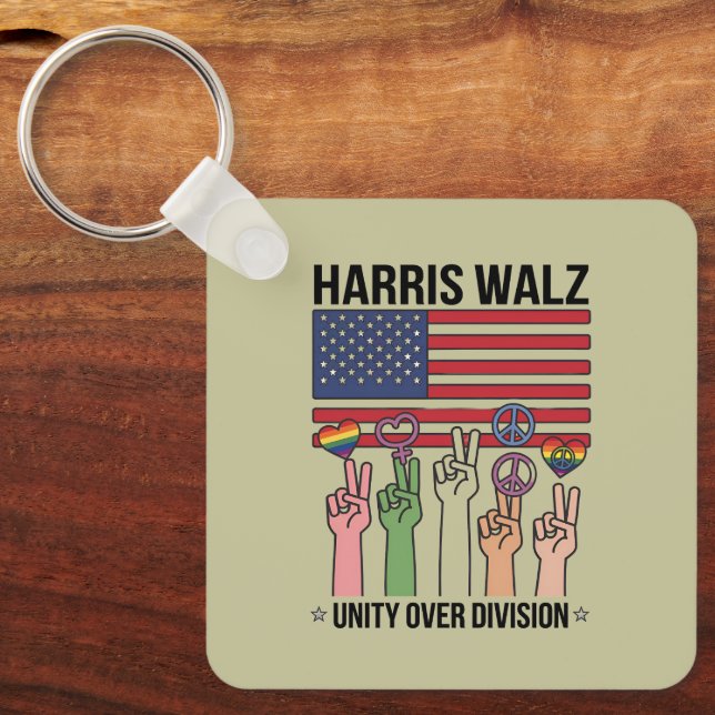 Porte-clés Harris Waltz 2024 Unité plutôt que division (Recto)