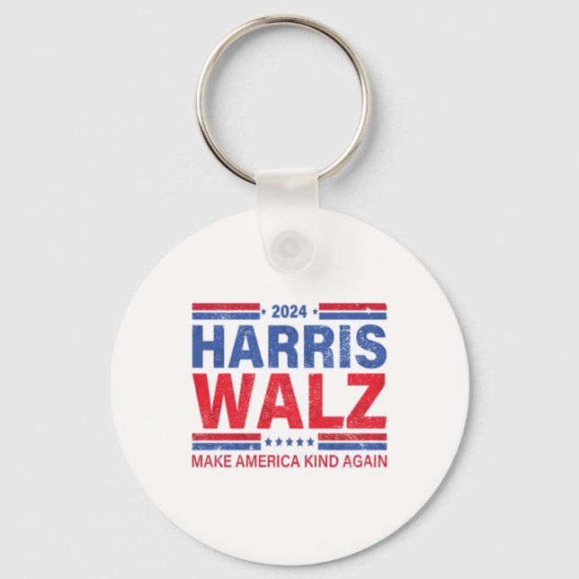 Porte-clés Harris Walz 2024 Rendre l'Amérique (Recto)