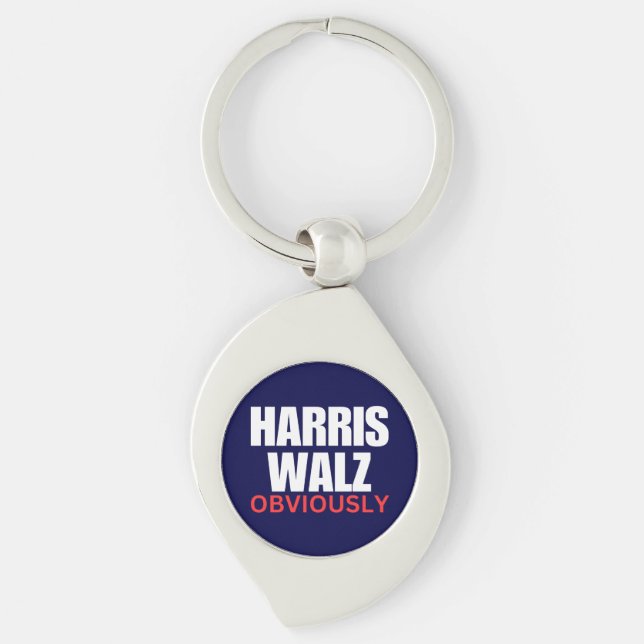 Porte-clés Harris Walz ÉVIDEMMENT | Harris Walz 2024 Évidemme (Devant)