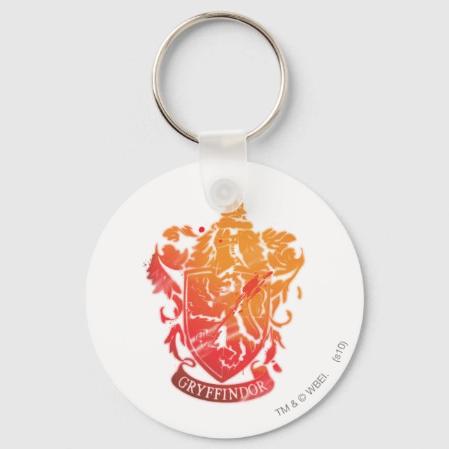 Porte-clés Harry Potter | Blason de Gryffondor - Éclaboussé (Recto)