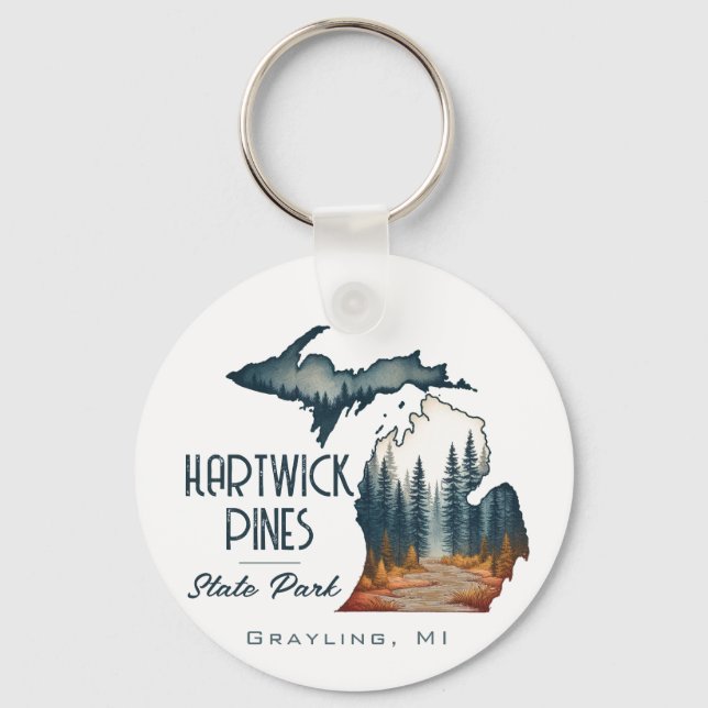 Porte-clés Hartwick Pines State Park Souvenir Cadeau (Recto)