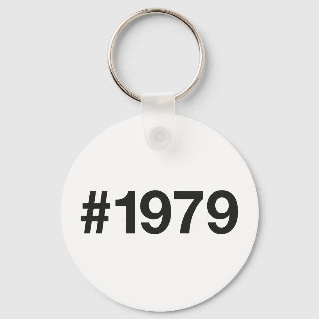 Porte-clés Hashtag 1979 46 Anniversaire (Recto)