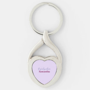 Porte-clés hashtag Girlyvibes rose violet clair vibes féminin