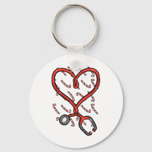 Porte-clés Haut de blouse de Noël Stethoscope Infirmière Noël