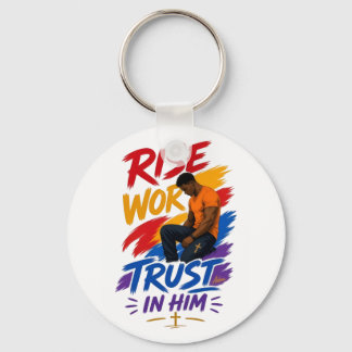 Porte-clés Haut graphique pour femmes « Rise Work Trust In Hi