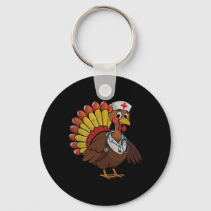Porte-clés Hauts de scrub de Thanksgiving Femmes Dinde Infirm