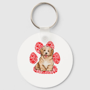 Porte-clés Havanais Valentines Jour Chien Love Paw