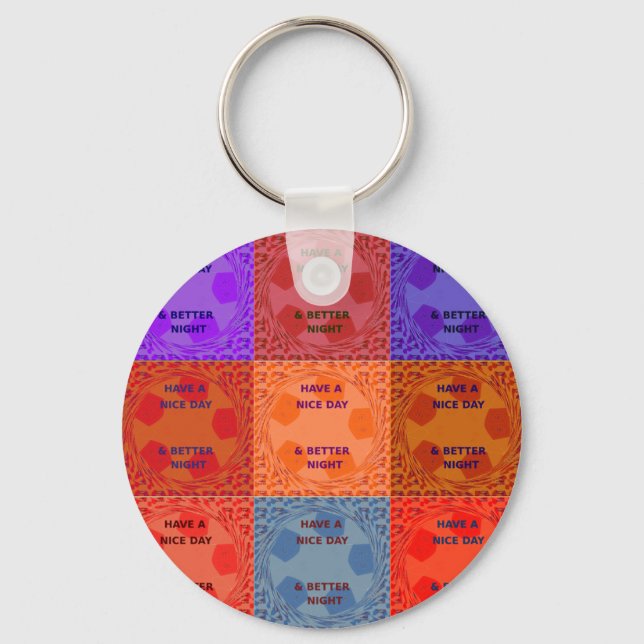 Porte-clés Have a Nice Day colors (Recto)