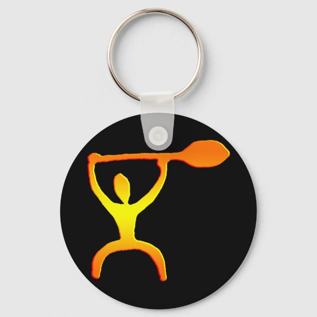 Porte-clés Hawaiian Paddle Man Petroglyph - Keychain (Recto)
