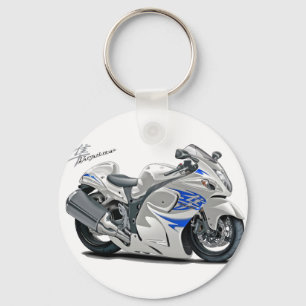 Porte-clés Hayabusa White-Blue Bike
