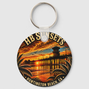 Porte-clés HB Sunsets - Huntington Beach, Ca
