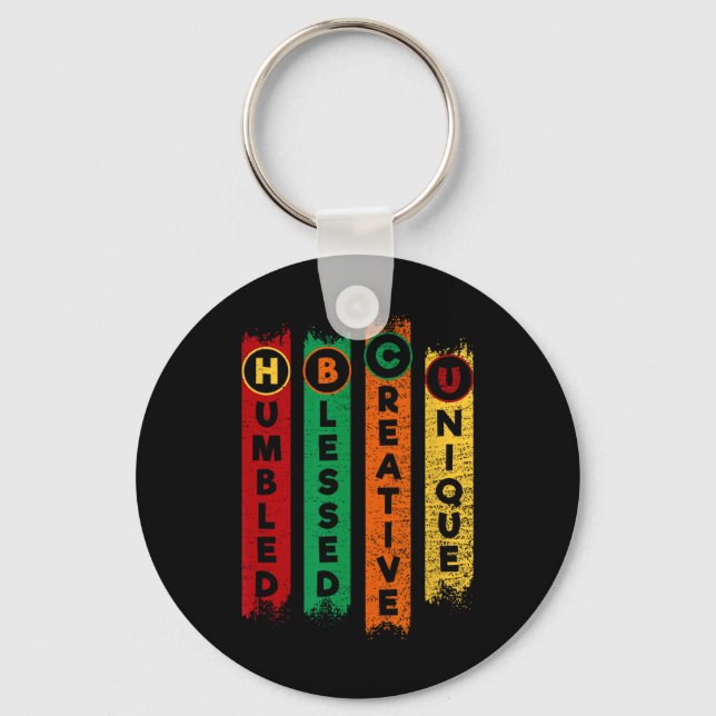 Porte-clés Hbcu Humbled Blessed Creative Unique Black College (Recto)