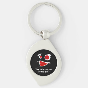 Porte-clés Hé bébé peux-tu être ma fille design monstre