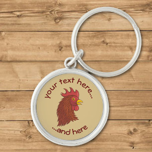 Porte-clés Head des Rooster
