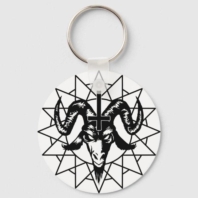 Porte-clés Head with Chaos Star (black) (Recto)