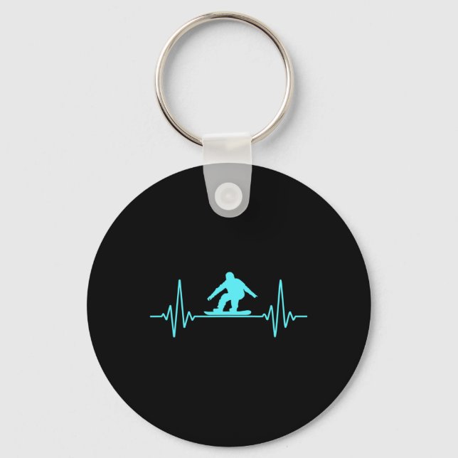Porte-clés Hearbeat snowboard Snowboard Mountain Winter (Recto)