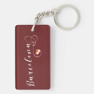 Porte-clés Heart Barcelona Keyring, Catalogne