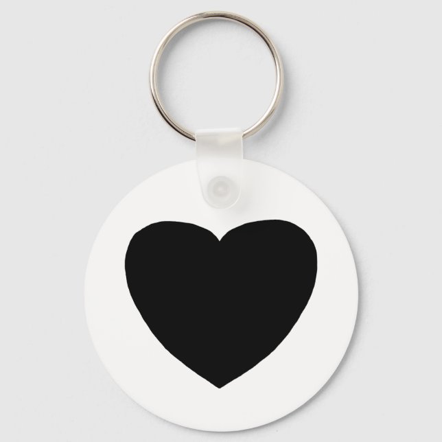 Porte-clés Heart Freeform 4 Black Le MUSÉE Zazzle Cadeaux (Recto)