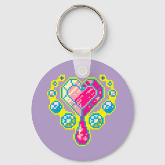 Porte-clés Heart Gem Pixel Art Porte - clé