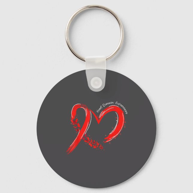 Porte-clés Heart Health Heart Disease Awareness Chd Mens Wome (Recto)