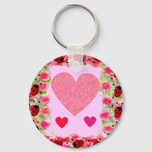 Porte-clés Heart Ladybugs
